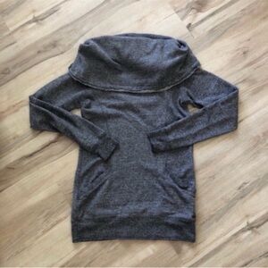 Roots Women's Cowl Neck Charcoal Sweater